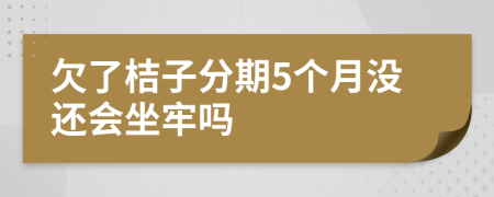 欠了桔子分期5个月没还会坐牢吗