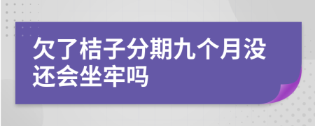 欠了桔子分期九个月没还会坐牢吗