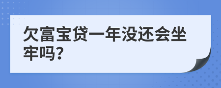 欠富宝贷一年没还会坐牢吗？