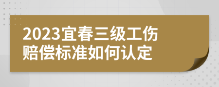 2023宜春三级工伤赔偿标准如何认定