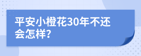 平安小橙花30年不还会怎样？