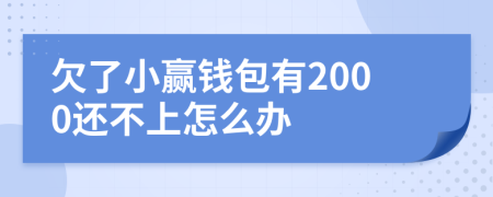 欠了小赢钱包有2000还不上怎么办