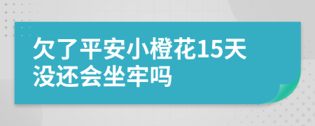 欠了平安小橙花15天没还会坐牢吗