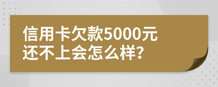 信用卡欠款5000元还不上会怎么样？