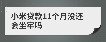 小米贷款11个月没还会坐牢吗