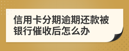信用卡分期逾期还款被银行催收后怎么办
