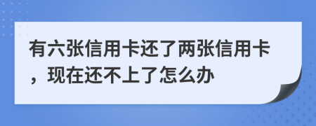 有六张信用卡还了两张信用卡，现在还不上了怎么办