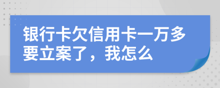 银行卡欠信用卡一万多要立案了，我怎么