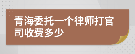 青海委托一个律师打官司收费多少