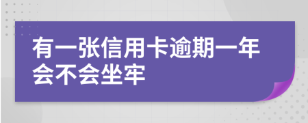 有一张信用卡逾期一年会不会坐牢