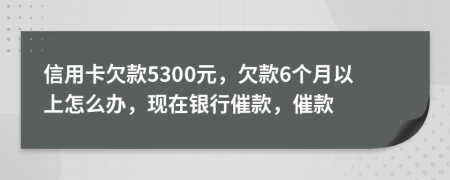 信用卡欠款5300元，欠款6个月以上怎么办，现在银行催款，催款