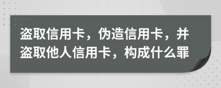 盗取信用卡，伪造信用卡，并盗取他人信用卡，构成什么罪