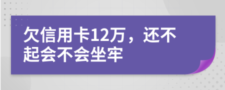 欠信用卡12万，还不起会不会坐牢