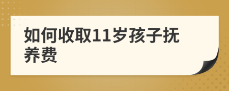 如何收取11岁孩子抚养费