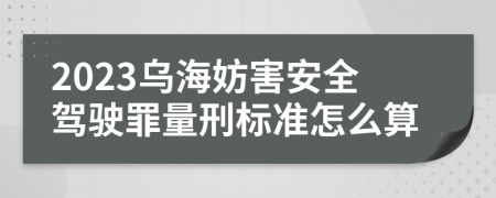 2023乌海妨害安全驾驶罪量刑标准怎么算