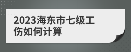 2023海东市七级工伤如何计算