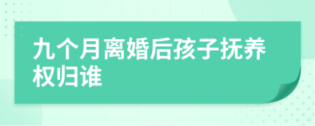 九个月离婚后孩子抚养权归谁
