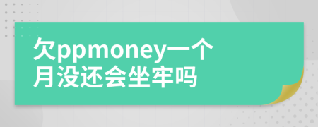 欠ppmoney一个月没还会坐牢吗