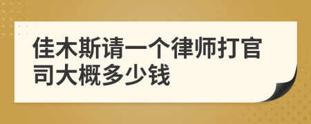 佳木斯请一个律师打官司大概多少钱