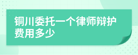 铜川委托一个律师辩护费用多少