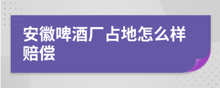 安徽啤酒厂占地怎么样赔偿