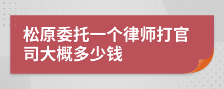 松原委托一个律师打官司大概多少钱