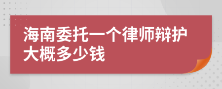 海南委托一个律师辩护大概多少钱