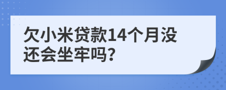 欠小米贷款14个月没还会坐牢吗？