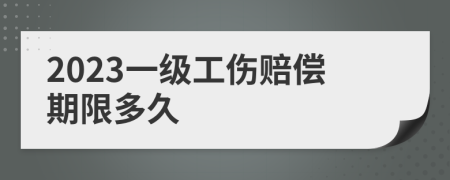 2023一级工伤赔偿期限多久