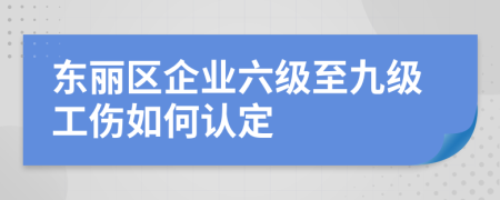 东丽区企业六级至九级工伤如何认定