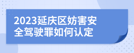 2023延庆区妨害安全驾驶罪如何认定