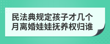 民法典规定孩子才几个月离婚娃娃抚养权归谁