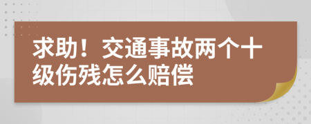 求助！交通事故两个十级伤残怎么赔偿