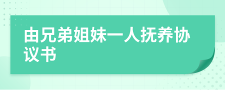 由兄弟姐妹一人抚养协议书