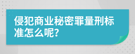 侵犯商业秘密罪量刑标准怎么呢？