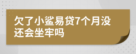 欠了小鲨易贷7个月没还会坐牢吗