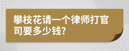 攀枝花请一个律师打官司要多少钱？