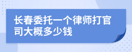 长春委托一个律师打官司大概多少钱