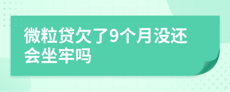 微粒贷欠了9个月没还会坐牢吗