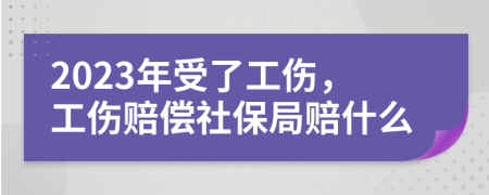 2023年受了工伤，工伤赔偿社保局赔什么