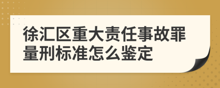 徐汇区重大责任事故罪量刑标准怎么鉴定