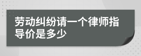 劳动纠纷请一个律师指导价是多少