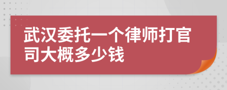 武汉委托一个律师打官司大概多少钱