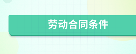 劳动合同条件