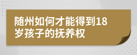 随州如何才能得到18岁孩子的抚养权