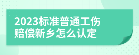 2023标准普通工伤赔偿新乡怎么认定