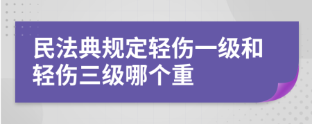 民法典规定轻伤一级和轻伤三级哪个重