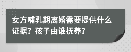 女方哺乳期离婚需要提供什么证据？孩子由谁抚养？