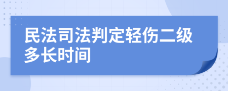 民法司法判定轻伤二级多长时间