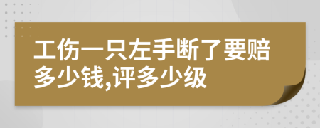 工伤一只左手断了要赔多少钱,评多少级